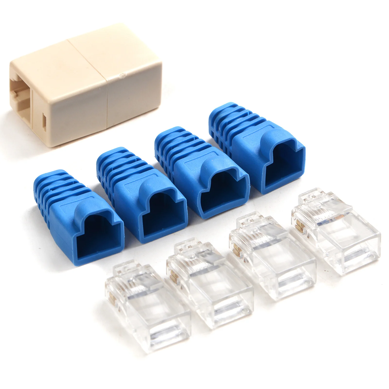 

100Pcs Connector Boots Cover Network Cable Protector Cap Plastic Rj45 Ethernet Cable Boots for Cat6 Connect Plug Cover