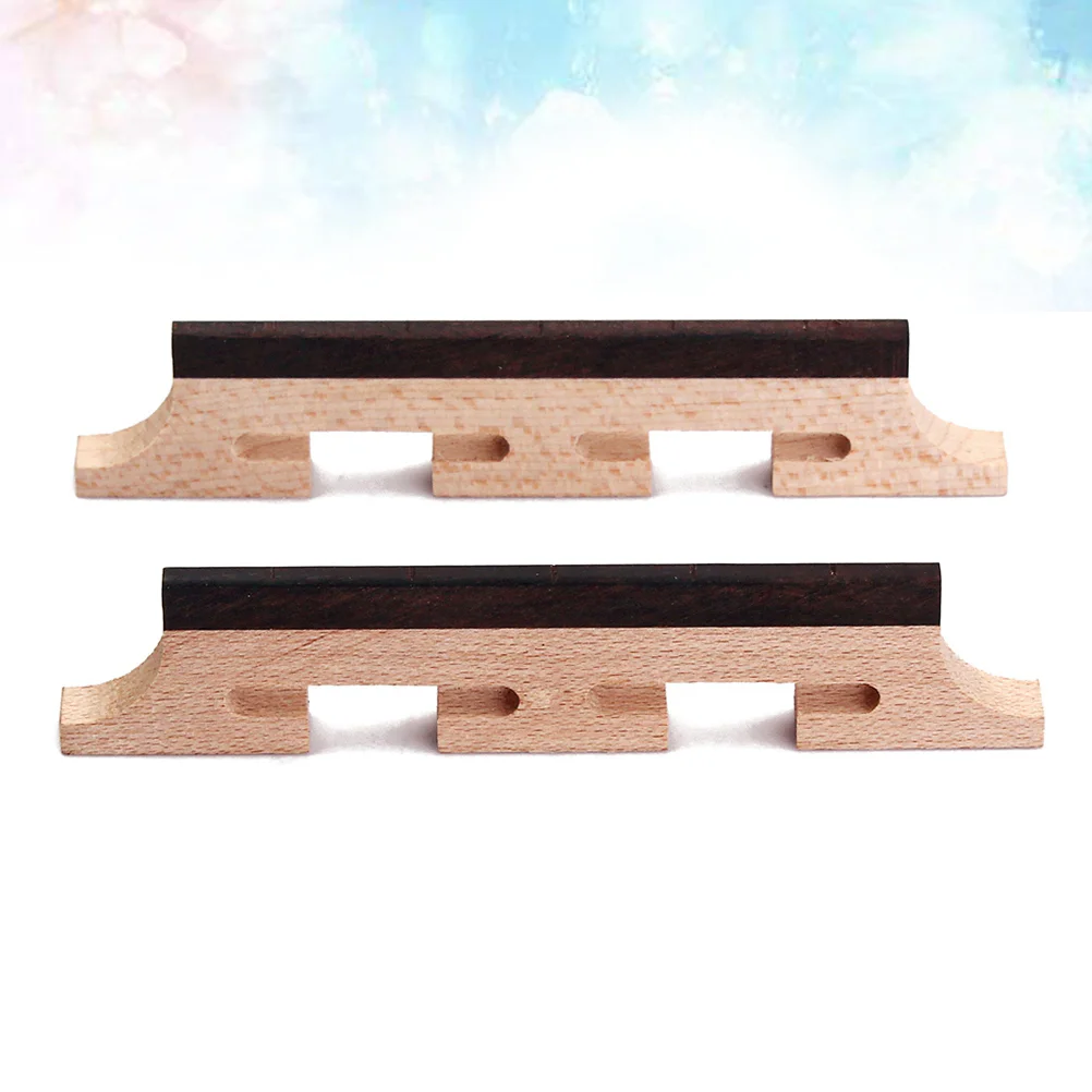 2 PCS 5 Strings Banjo Bridge Rosewood Three Legged String Instruments Parts for Ukulele Guitar Banjo