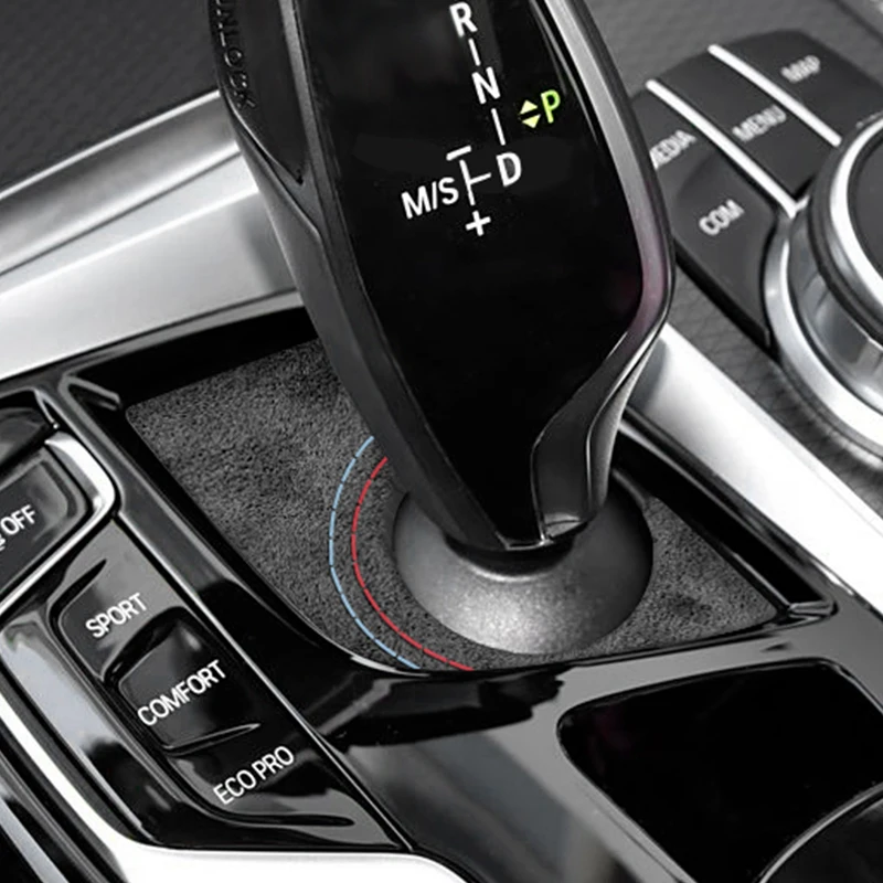Made of Alcantara For BMW G32 G30 G38 Series 5 6 GT Car Gear Shifter Panel Trim Cover Performance Sticker  Interior Accessories