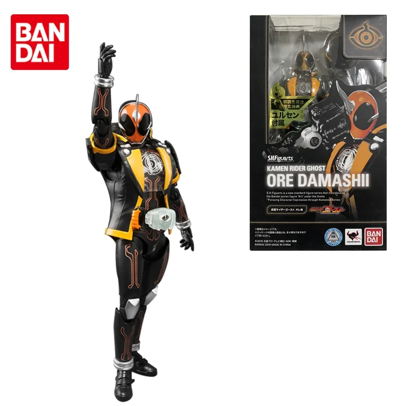 

Bandai Original SHFiguarts Kamen Rider Anime Figure Ghost Action Figure Toys for Boys Girls Kids Children Birthday Gifts Model