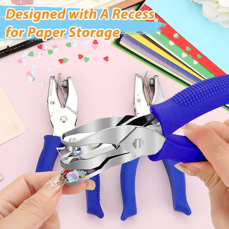 Single Hole Puncher Scrapbooking Paper Clothes Punches Star Heart Circle Hole Punch DIY Craft Shape Cutter Perforator 0.25" Hole