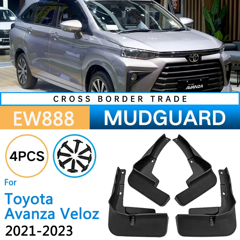 Auto Mudguards For Toyota Avanza Veloz W100 W150 2022~2024 Mudflap Fender Flare Mud Flaps Guard Splash Fenders Car Accessories