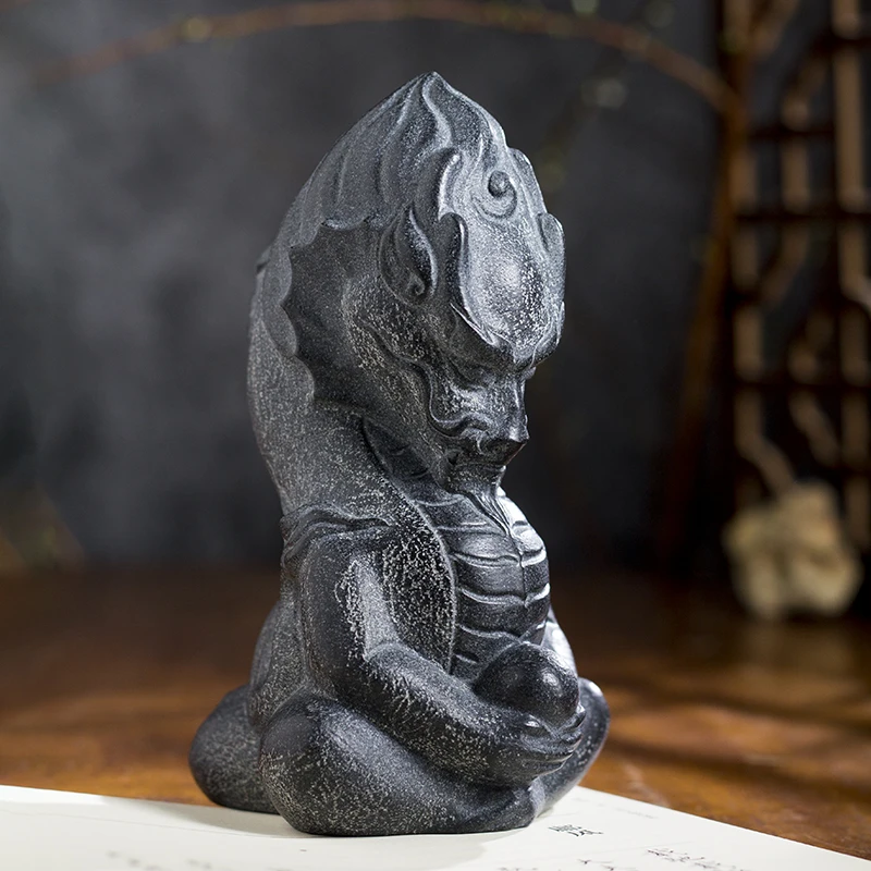 

Loong Statue Animal Stone Figurine Mascot Dragon Sculpture Office Home Decoration Table Accessorie Originality Creative Crafts