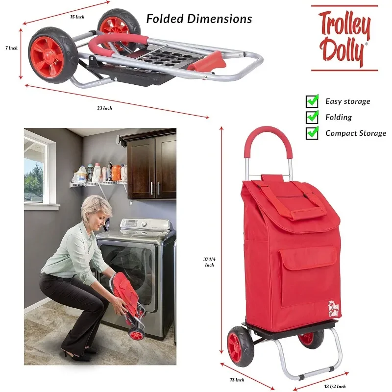 

Foldable shopping cart for groceries