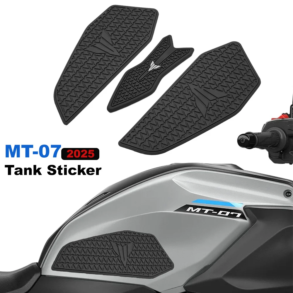 

For MT07 MT 07 MT-07 mt07 2025 Motorcycle MT-07 2025 Rubber Tank Pad Protector Sticker Decal Gas Knee Grip