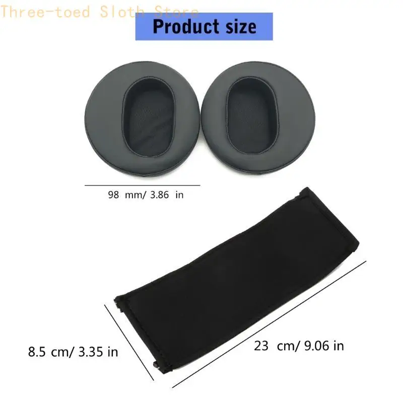 Kopfhörer-Earpads Ohrkissen Stirnband für AH-D2000 D5000 D5200 D7000 Headsets E74A