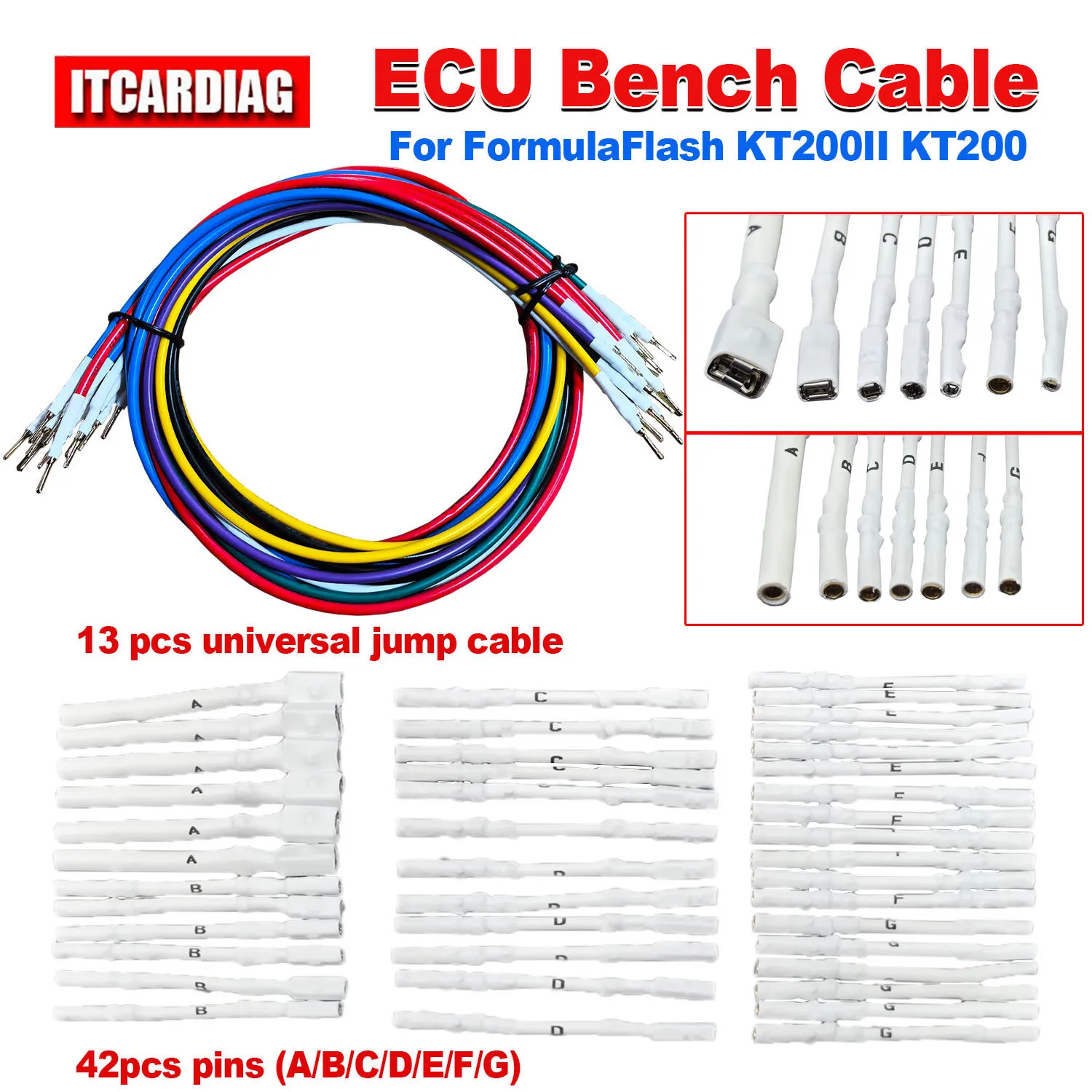 

Кабель для тестирования ЭБУ, комплект гибких кабелей для программирования ЭБУ FormulaFlash, коннектор ЭБУ KT200, адаптер контактов ЭБУ KT200II, кабель для подключения ЭБУ на стенде