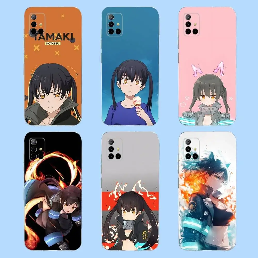 

F-Fire F-Force Cartoon Phone Case For Samsung S30,23,21,22,20 FE lite,S10,9,PIus Note20ultra Soft Transparent