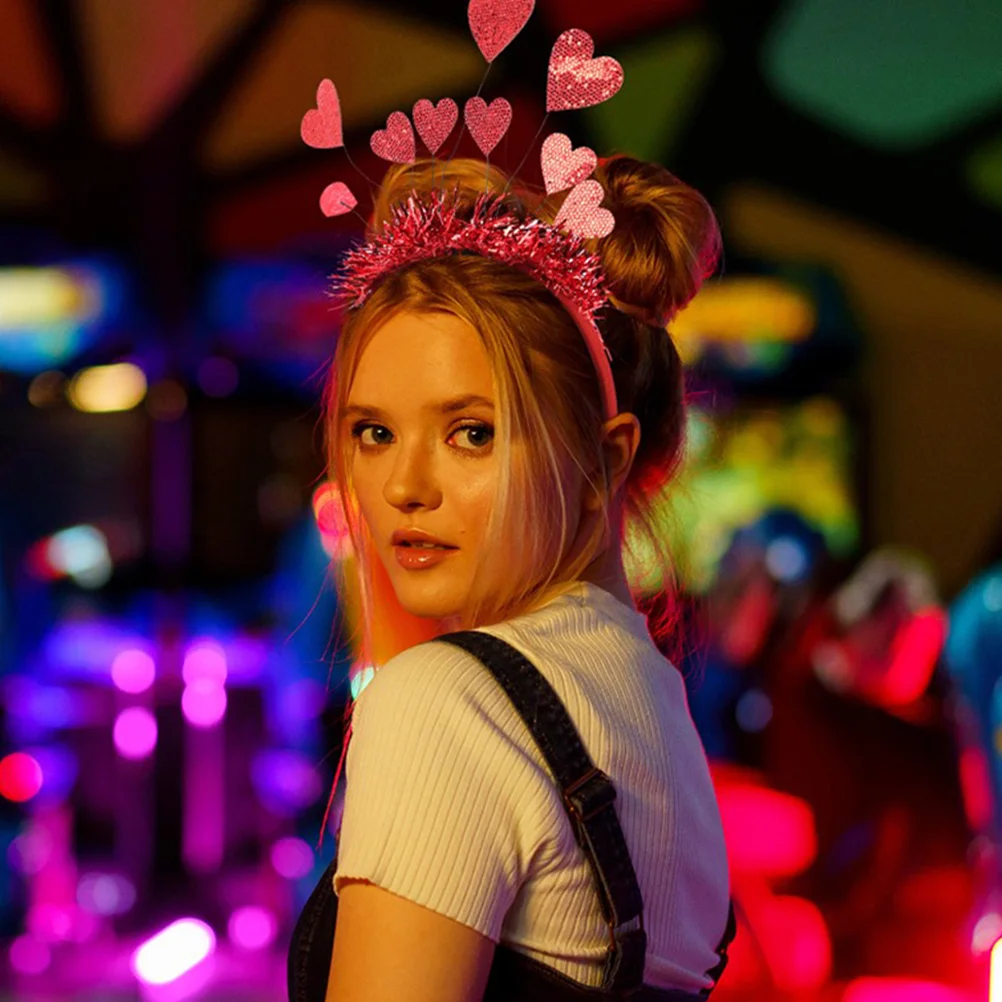 

2Pcs Valentine Headbands Heart Hair Accessories Party Supplies Adults Holiday Headpieces Valentine Headbands Party Headdress