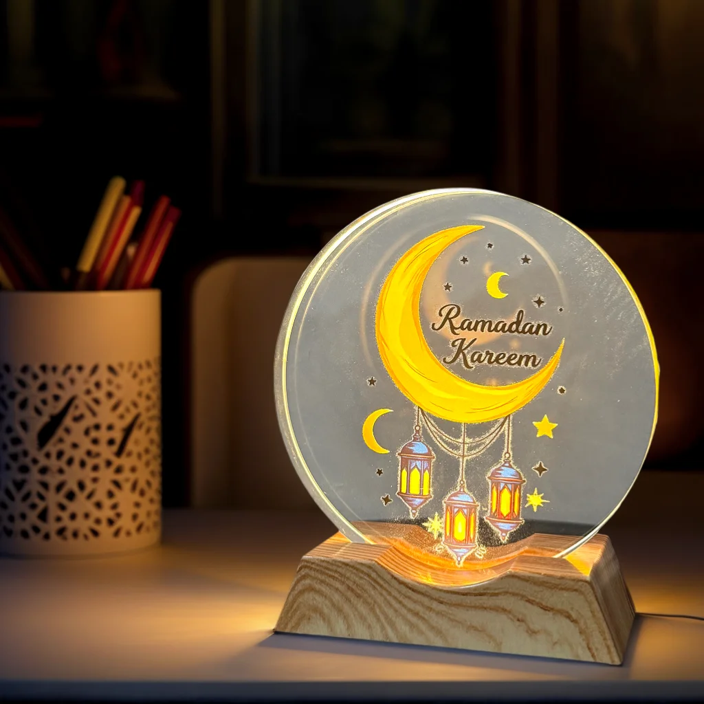 

Ночник с круглым шаром и лунной звездой подходит для Рамадана, Дня святого Валентина и других фестивальных украшений. Можно использовать как