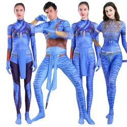 Avatar Cosplay Jumpsuit pour hommes et femmes, Costumes de couple, Famille, Enfants, Bobysuit, Alien the Way of Water, Noël, Halloween