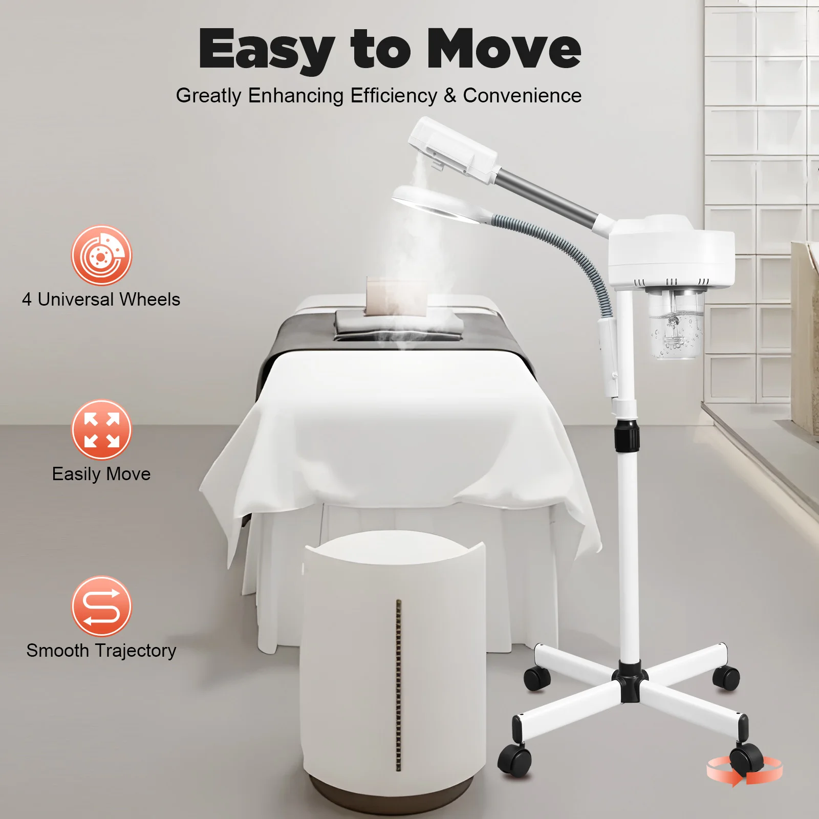 Professioneller 2-in-1-Gesichtsdampfer, Face Deep Clean Ozone Face Face Steamer, 2-in-1-Gesichtsmaschine