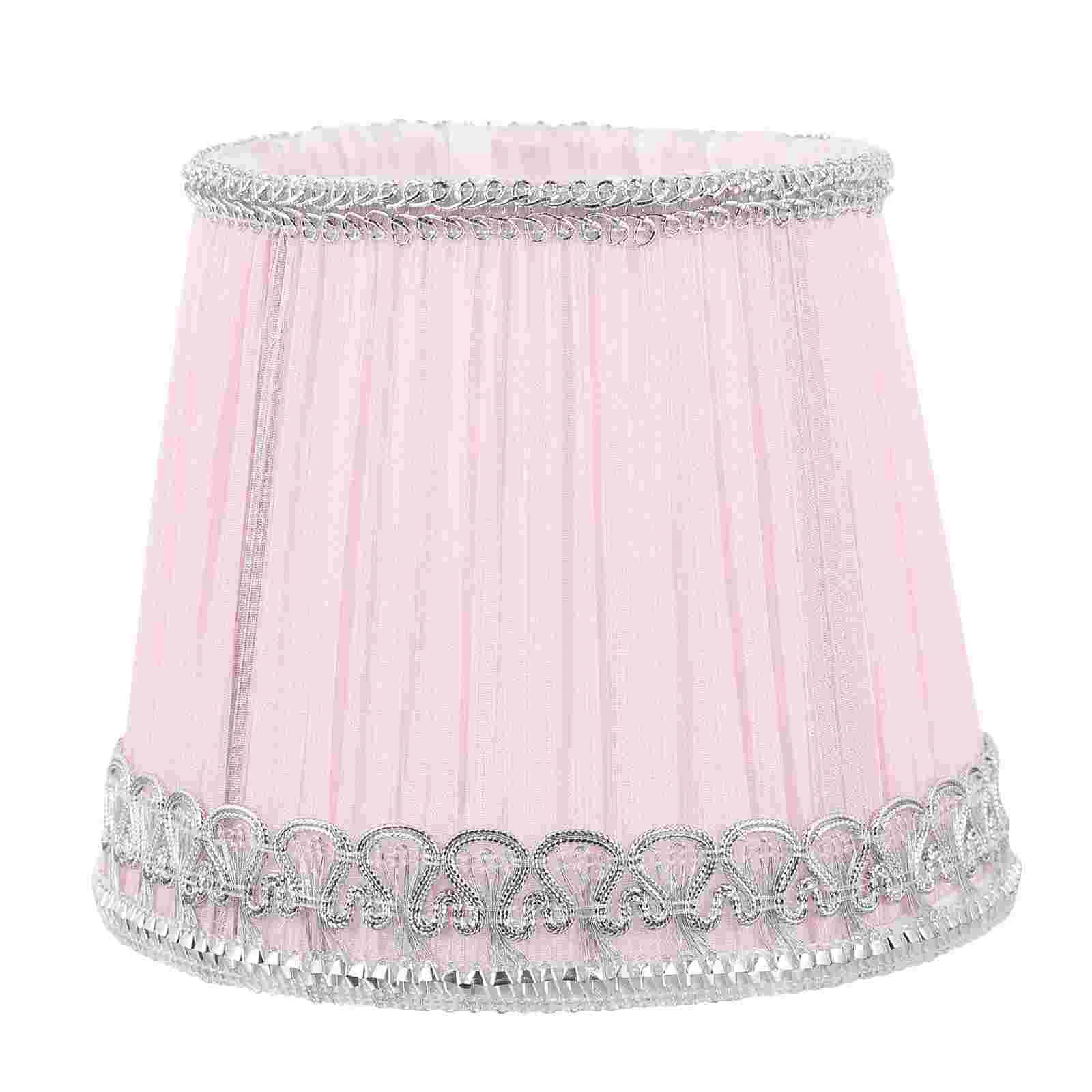 

Fabric Lampshade DIY Ornament Pleated Retro Decor Dome Chiffon Replacement Accessory Craft
