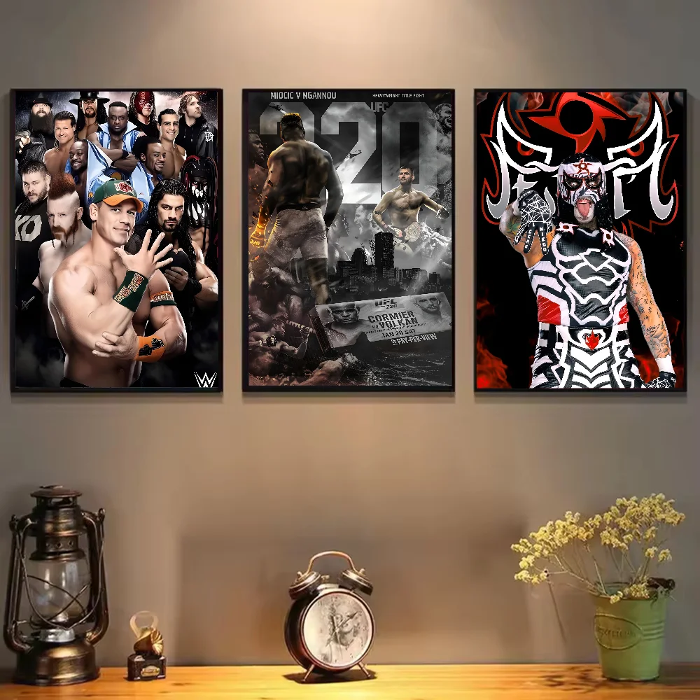 1 قطعة ملصق W-Wwe رائع ذاتي اللصق فني مقاوم للماء ورق ملصق مقهى بار ديكور جدران الغرفة