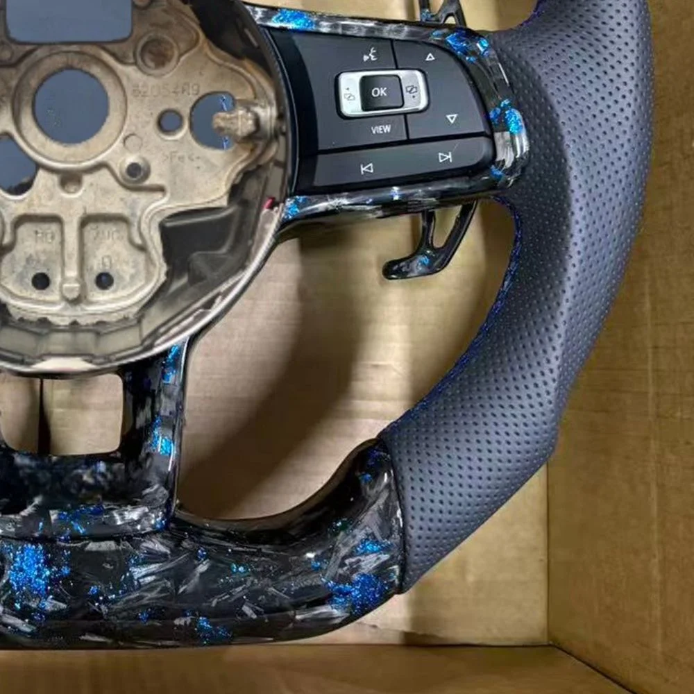 Carbon Fiber Steering Wheel For VW Volkswagen Golf 5 6 Golf 7 7.8 R 7R MK5 MK6 MK7 Gti Polo Passat B7 B8 Tiguan CC view 4