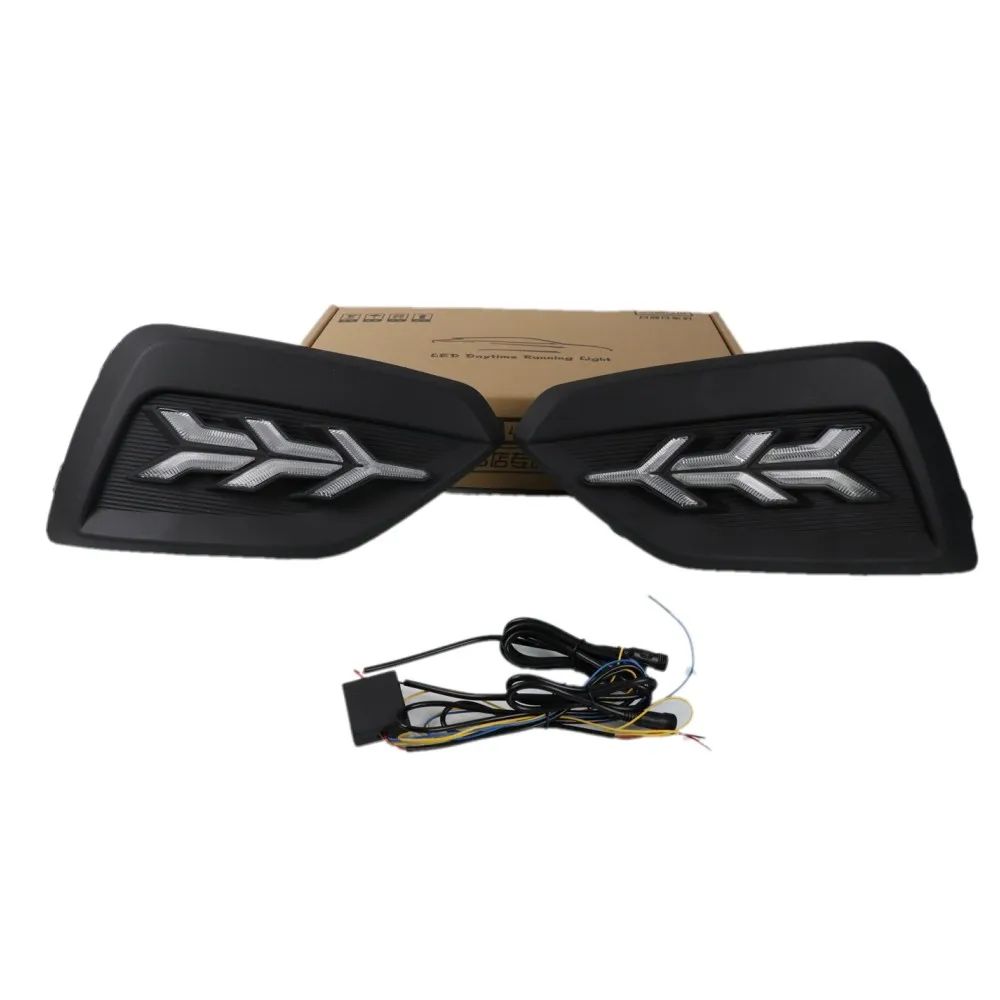 

July King LED Daytime Running Lights Compatible for Honda Fit Jazz Crosstar 2020 2021, 6000K DRL + Streamer Yellow Turn Signals