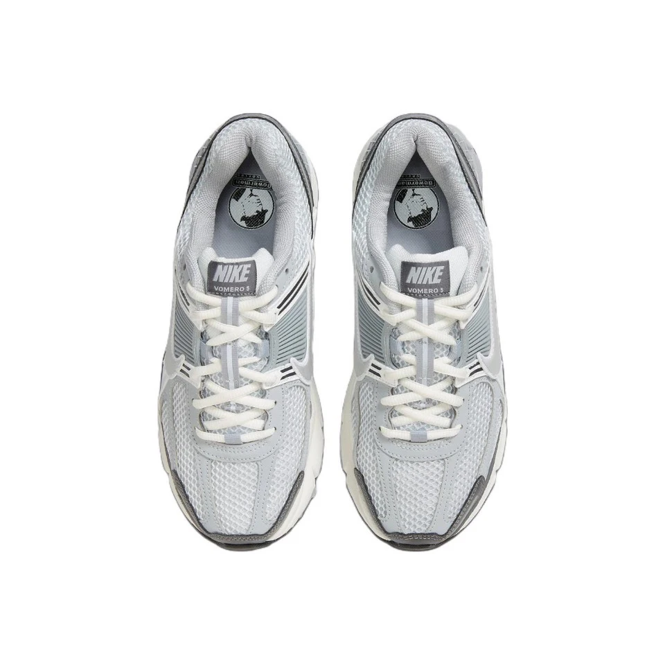 Original Nike Vomero 5 White/Grey/Light For Men and Women Classic Casual Walking Air Retro Running Sneakers Shoes FD9919-001