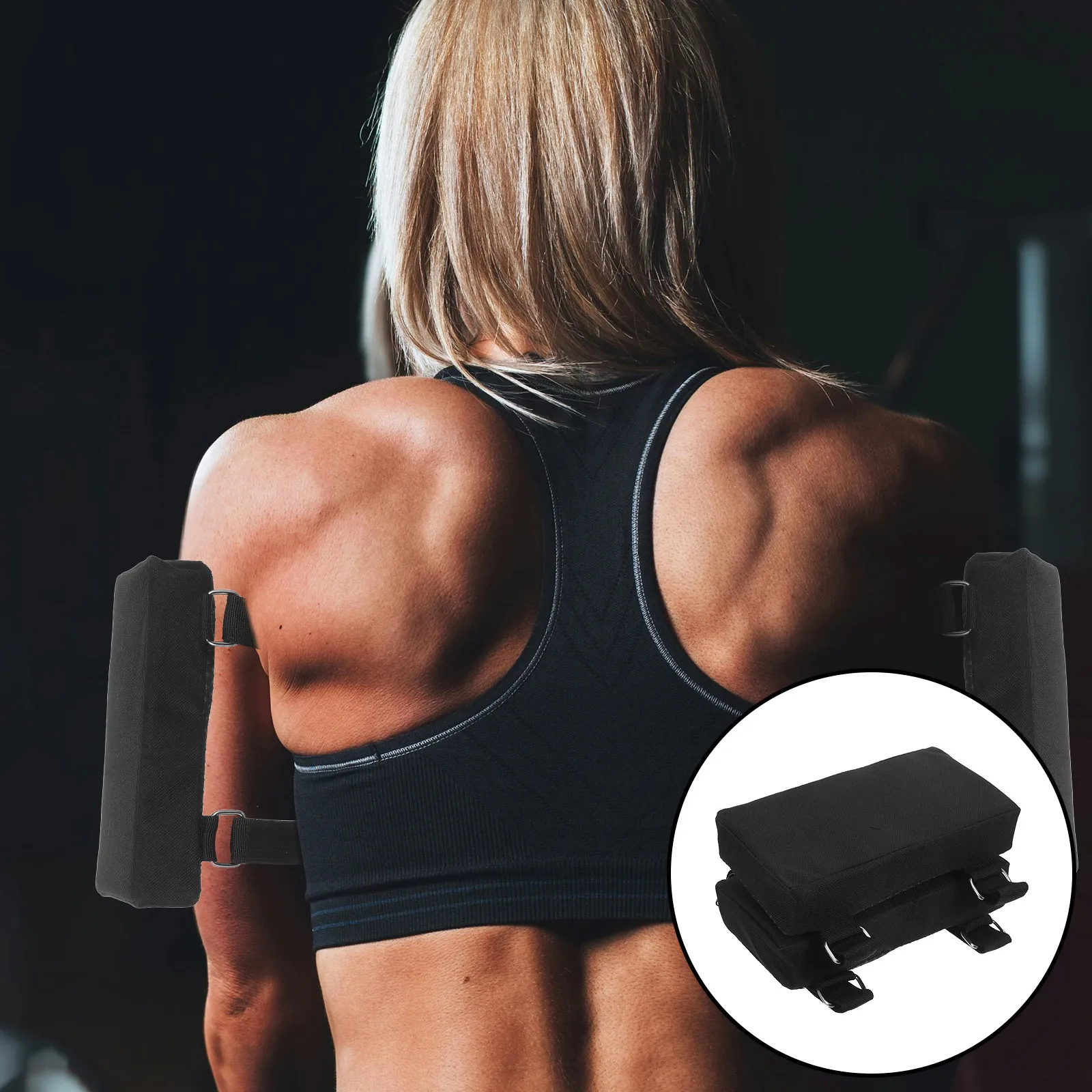 1Pair Squat Machine Shoulder Pads Non-Slip Cushion Adjustable Squat Protective Pad Shoulder Support for Leg Press Hip Thrust