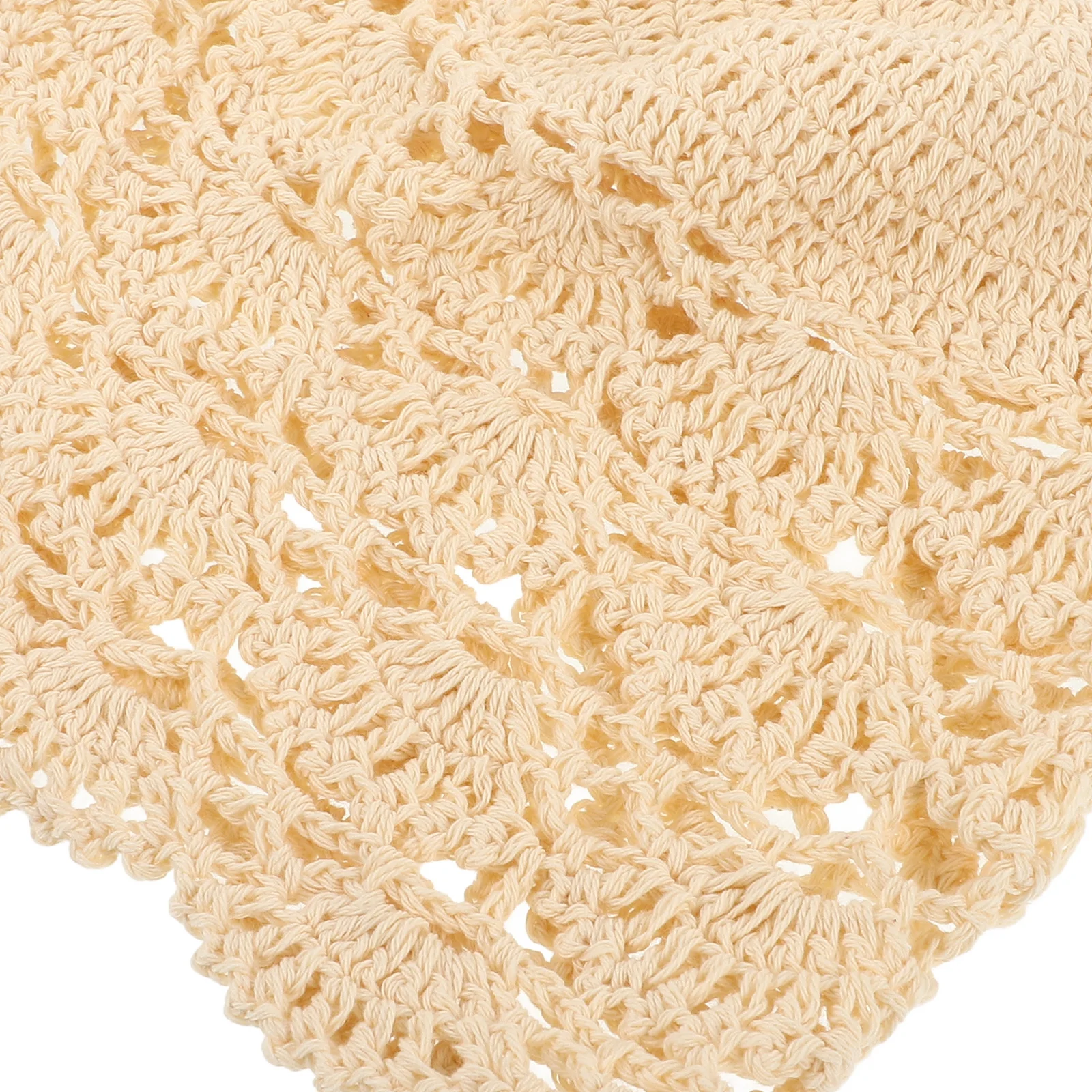 Cappello foulard retrò da donna in pizzo all'uncinetto scava fuori turbante vintage berretto casual berretto elegante berretti da donna smerlati in cotone