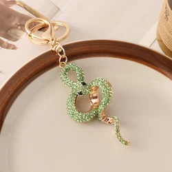 Snake Keychain Crystal Rhinestone Key Ring Women's Handbag Pendant Souvenir Gifts for Family and Friends