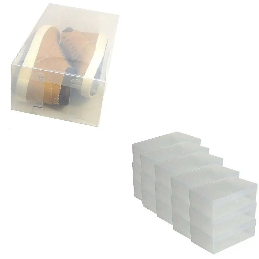 Practical Clear Shoe Bins for Home Apartment Dormitory Entrance Closet
