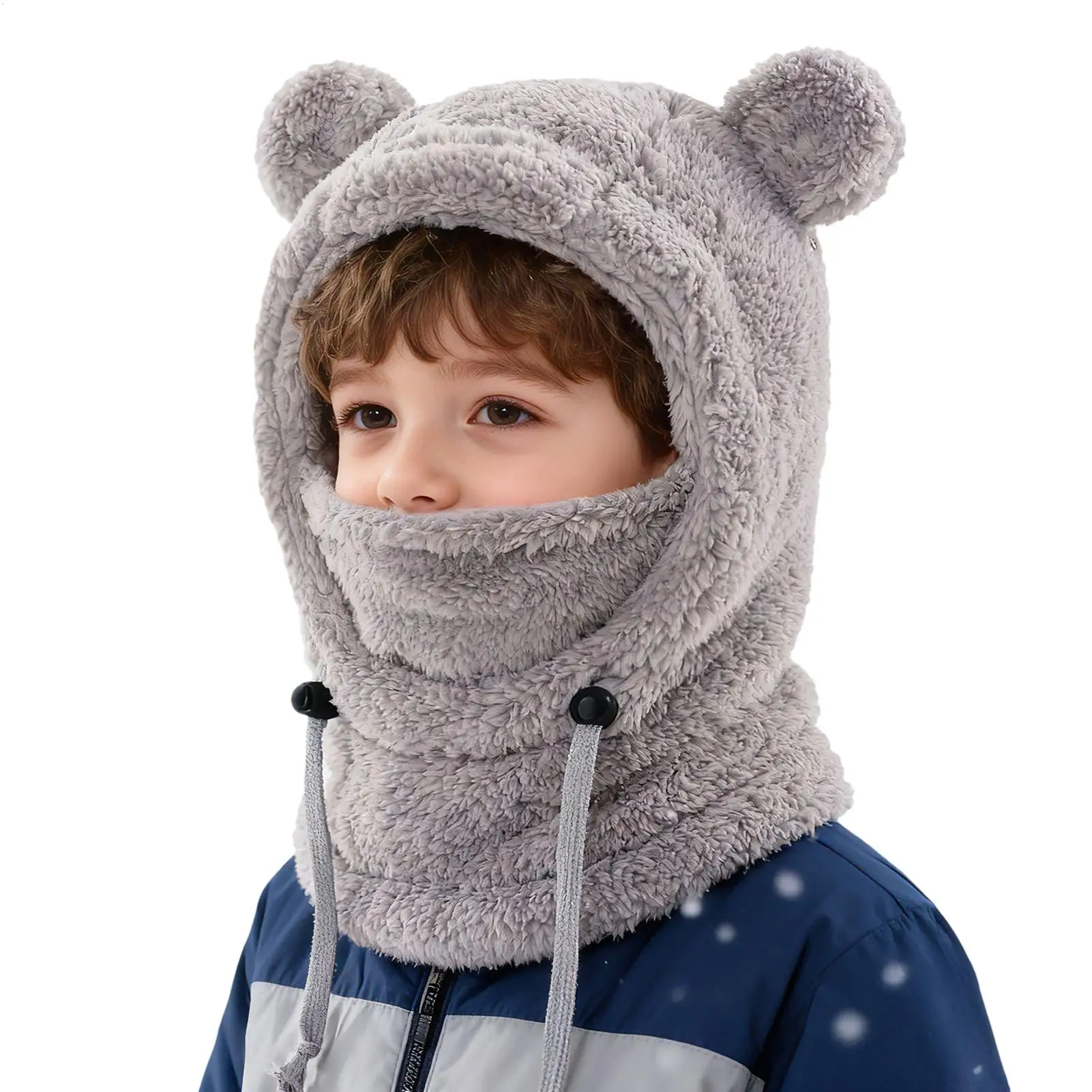 

Ski Face Cover For Kids Windproof Knit Beanie Cold Weather Thermal Hat Face Cover For Kids Boys Girls Outdoor Cycling