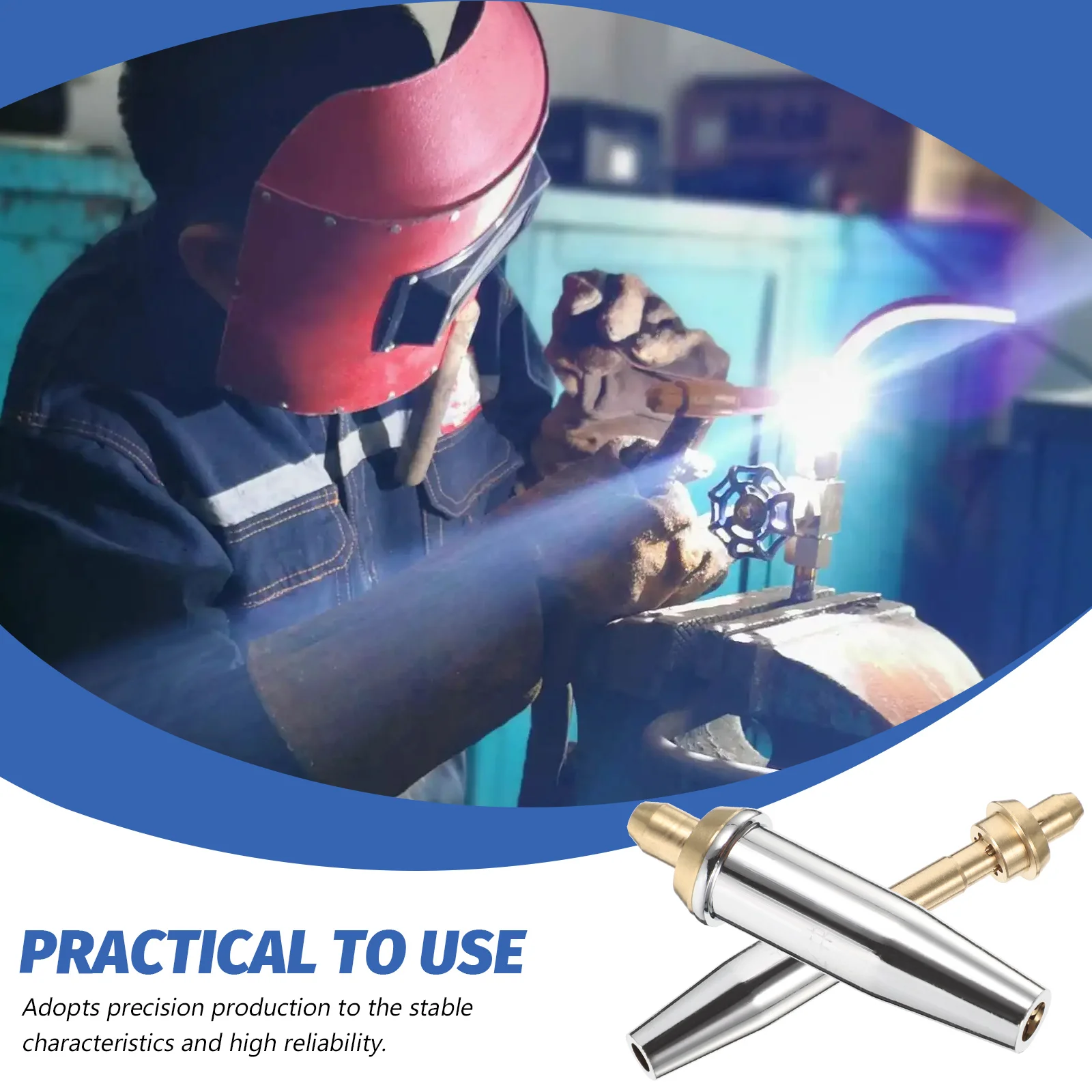 

2Pcs Heavy Duty Copper Cutting Torch Tip Replacement Propane Natural Gas Welding Torch Accessory Propane Cutting Tips
