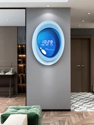 Perpetual calendar 2022 new electronic clock hanging wall living room wall clock simple modern home fashion creative clock