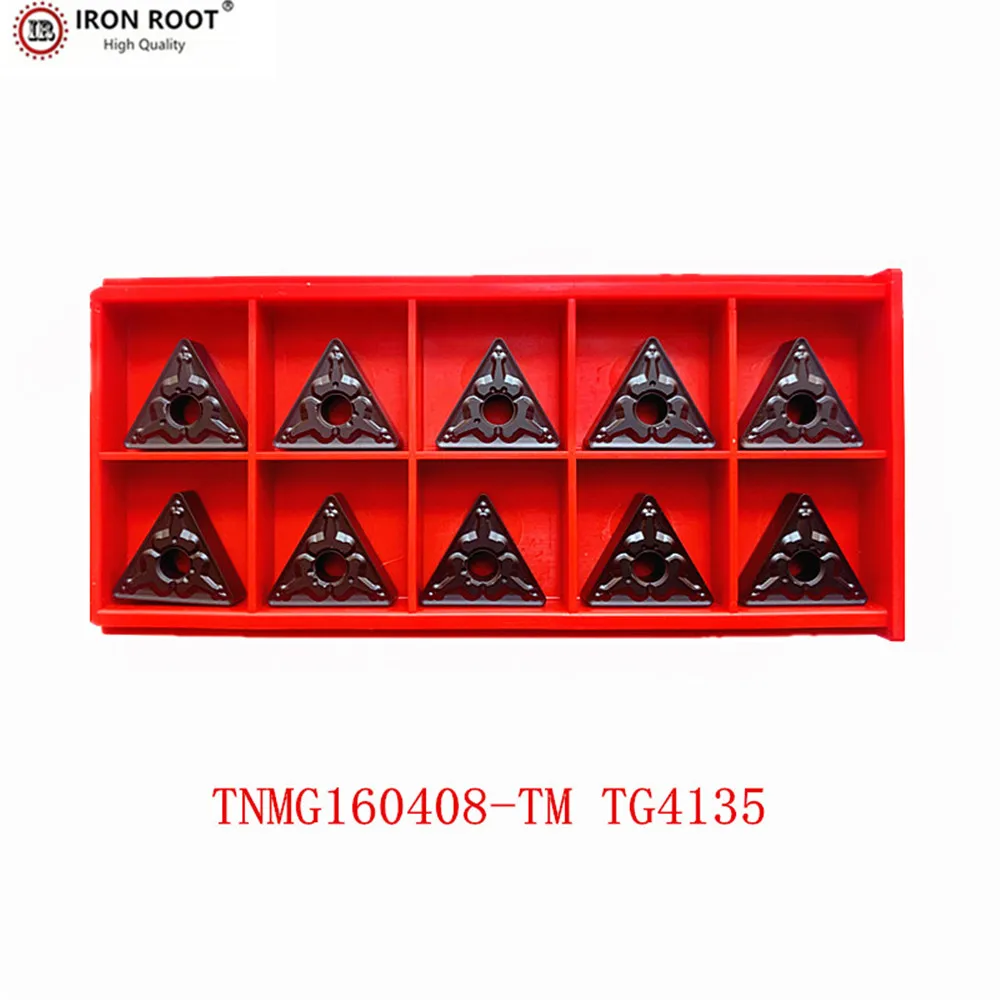 IRON ROOT TNMG160404,TNMG160408,TNMG160412,-TM,MS TG4135 CNC Lathe Turning Tool Carbide Turning Insert   for MWLNR  Tool holder