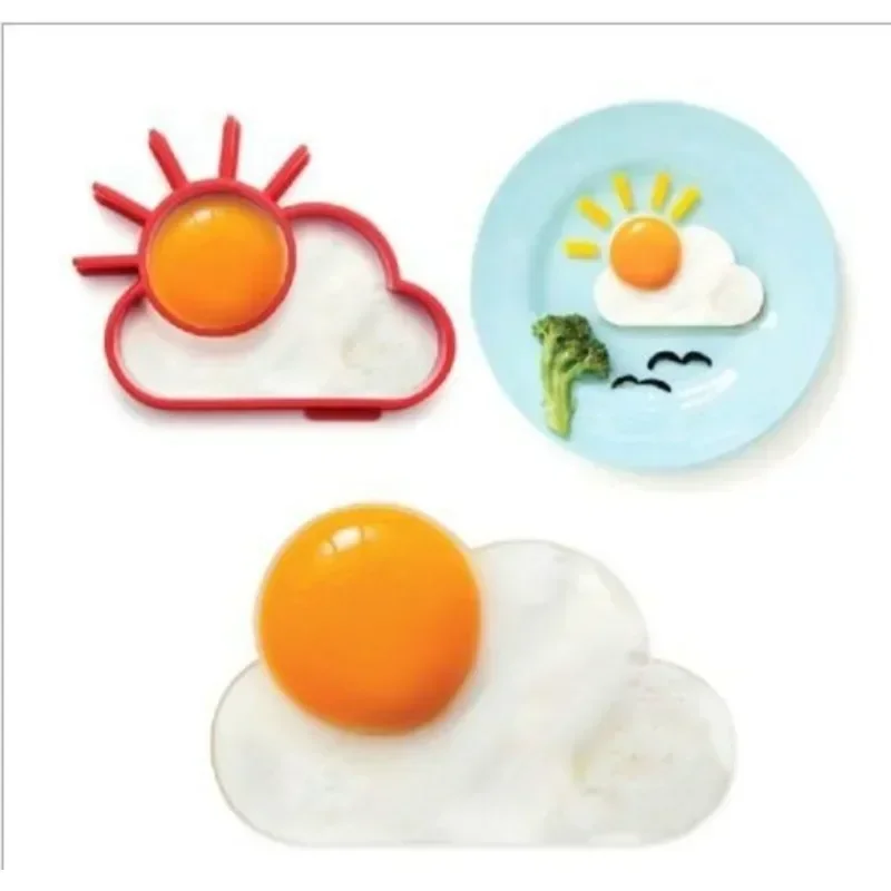 Breakfast Omelette Mold Silicone Egg Pancake Ring Shaper Cooking Tool DIY Kitchen Accessories Gadget Plastic Egg Separator