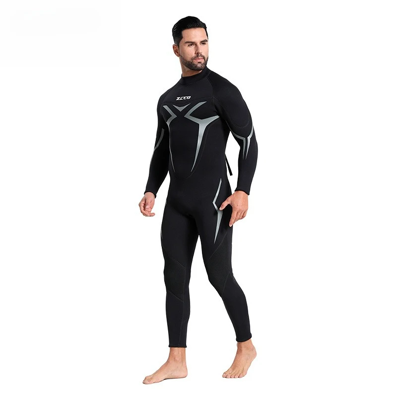 

New diving suit one-piece men's 3mm warm super elastic wear-resistant wet suit cold diving suit winter swimming swimsuit