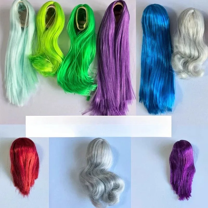Peluca femenina de varios colores a escala 1/6 con pelucas de calavera Posterior, modelo para figuras de acción Ymtoys Gactoys de 12 pulgadas, escultura de cabeza