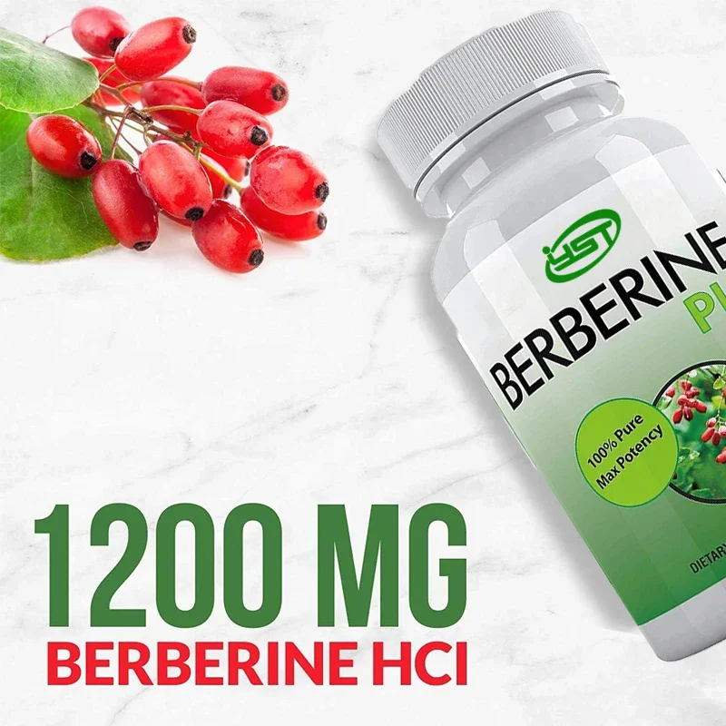 1200 milligrams -60 vegetarian berberine capsules royal jelly to maintain healthy blood sugar and cholesterol levels