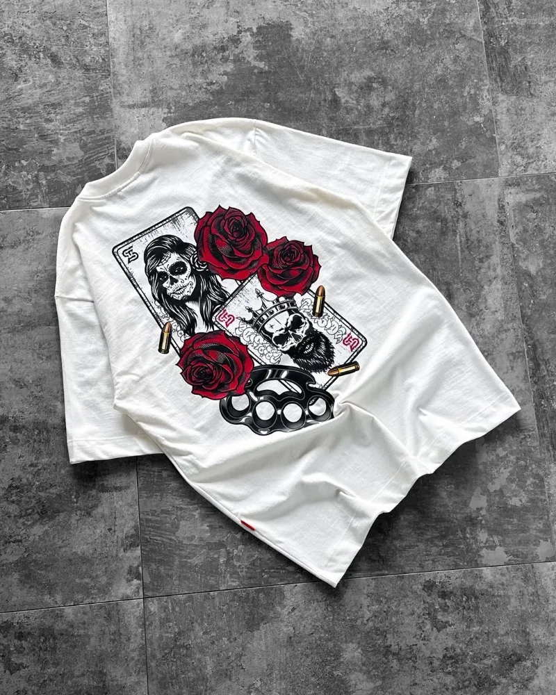 

Harajuku универсальная негабаритная аниме-принт дизайн для мужчин и женщин с короткими рукавами готическая мода ретро рубашка Y2K повседневная футболка в стиле хип-хоп