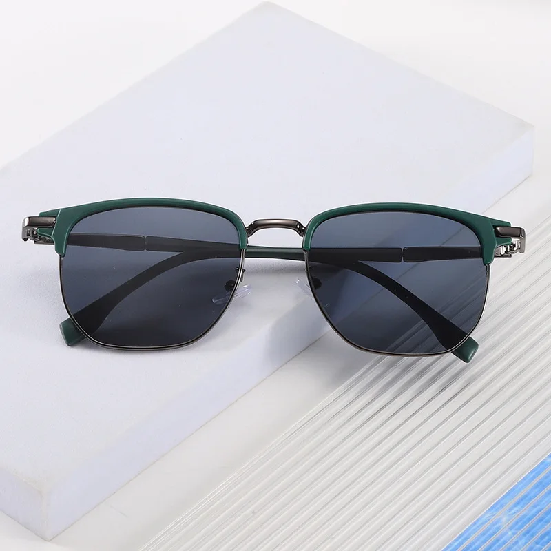 2PCS Retro Punk Eye Glasses Unisex Clear Square Sunglasses Fashion Korean Style Fashion Small Square Sunglasses