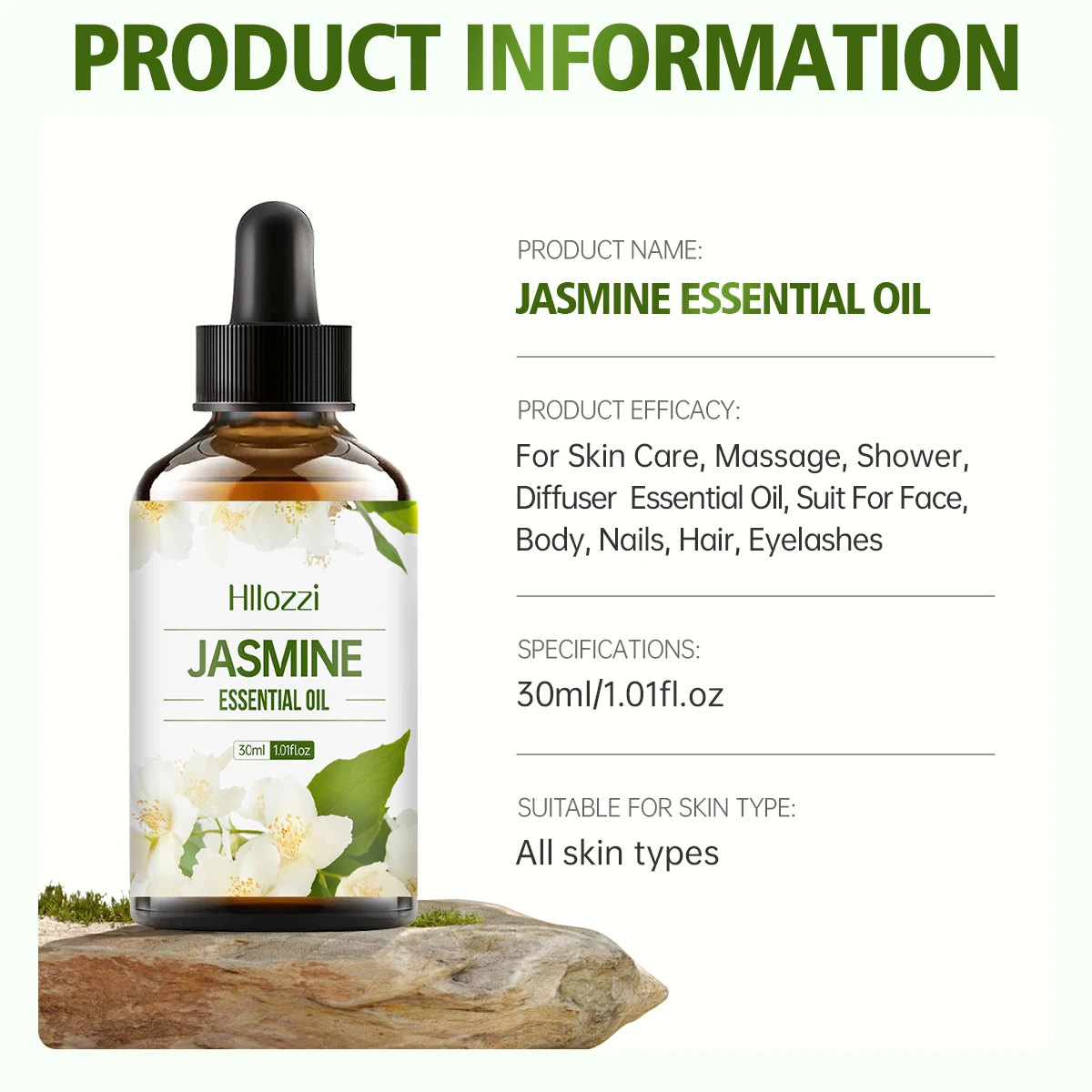 100ml/60ml/30ml Jasmin Ätherisches Öl Aromatherapie Multifunktionales Ätherisches Öl für Verschiedene Anwendungen Reich an Aromen Feuchtigkeitsspendend – Detail 10