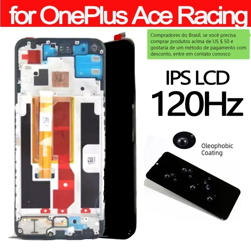

GEFENSI 120 Гц 6,59 "IPS ЖК-дисплей для OnePlus Ace Racing Дисплей с дигитайзером сенсорного экрана в сборе для OnePlus Ace Racing Edition ЖК-дисплей Pa