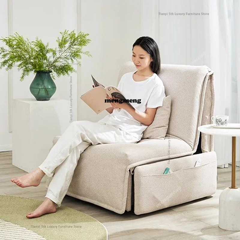 Cozy electric sofa bed intelligent remote control multi-function foldable living room tofu block sofa