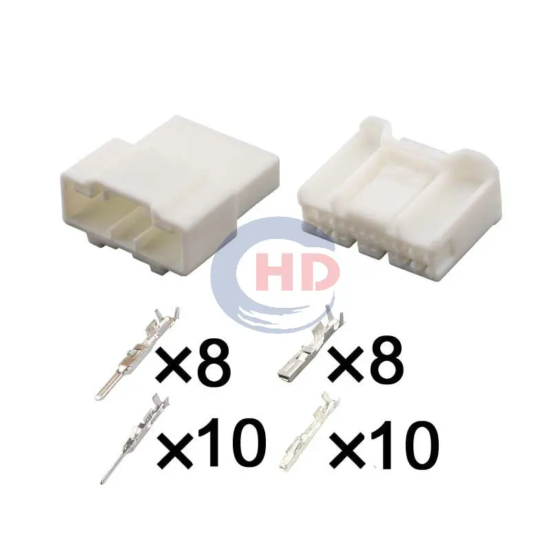 

1-20 sets 18pin auto wiring harness plug cable electric plug connector 6098-5594 6098-5604