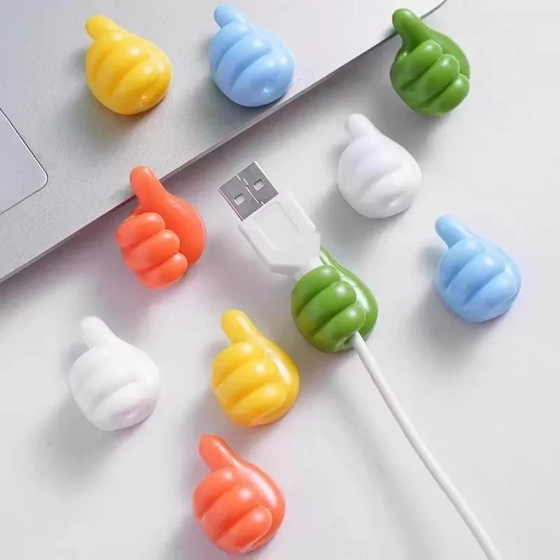 2/4pcs Hand-shaped Holder Glasses Cable Power Cord Charging Line Self Adhesive Mini Hook Car Storag Organizer Gadget Decorations