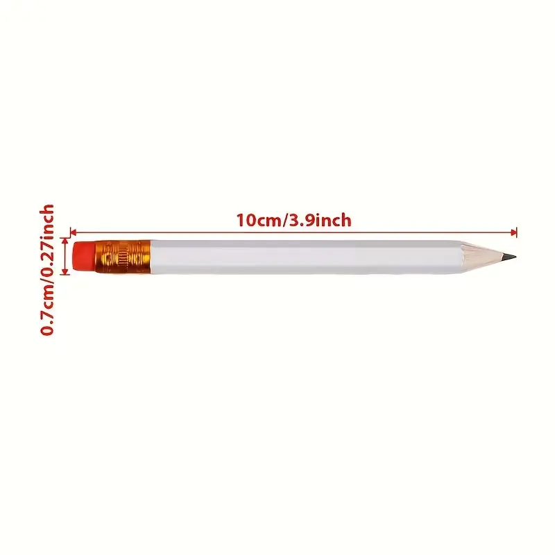 20Pcs/50Pcs/80Pcs/100Pcs Customizable Personalized Elegant White Mini Pencils, Perfect Gifts for Back-To-School Season, Ideal for Teen Parties, Wedding Giveaways, and Perfect for Family and Friends, Suitable for Christmas, Valentine's Day, Wedding Party Favors, Back-To-School Season, and Teacher's Day Gifts