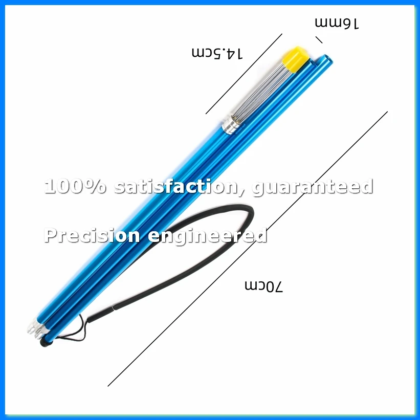 Blue Aluminum Alloy Pole Spear Detachable Three-Section Removable Harpoon Stainless Steel Barbed Rod Steel Fork Clip-A07G