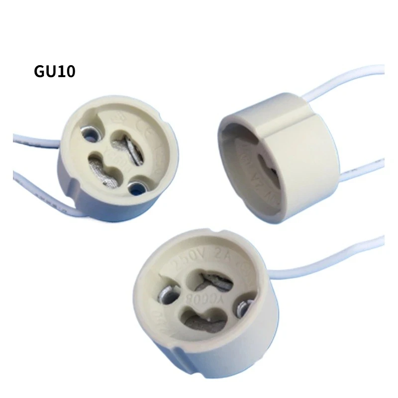 

2-10 шт. GU10 разъем для светодиодной ленты для галогенной керамической лампы, держатель лампы, базовый провод, разъем, держатель лампы