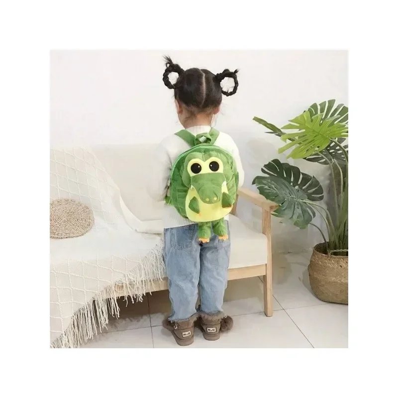 Children\'s Plush School Bag Cartoon Kindergarten Boys and Girls Backpack Cute Dinosaur 1-3-5 Years Old Baby Bag