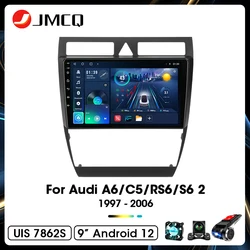 JMCQ For Audi A6 C5 1997 - 2004 S6 2 RS6 1 Car Radio Multimedia Video Player Carplay Navigation GPS Android 12 2 Din Head Unit