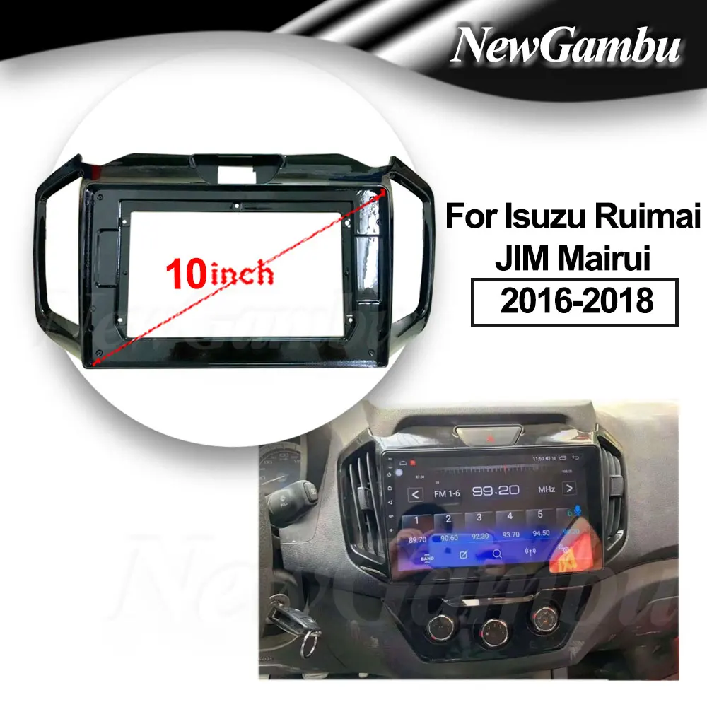 

10 inch For Isuzu Ruimai JIM Mairui 2016-2018 Frame Audio Adaptor Dash Trim Kits Facia Panel Radio Player screen 2 Din