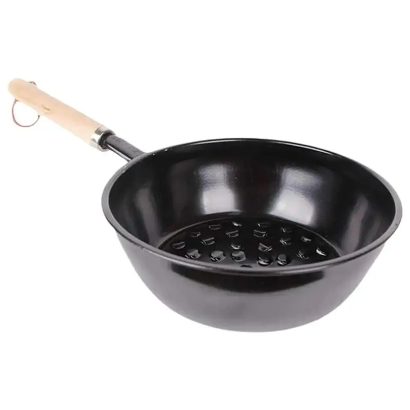 Mini Charcoal Brazier For Camping Portable Charcoal Starter Pot With Hollow Bottom Charcoal Grill Brazier For Outdoor Camping