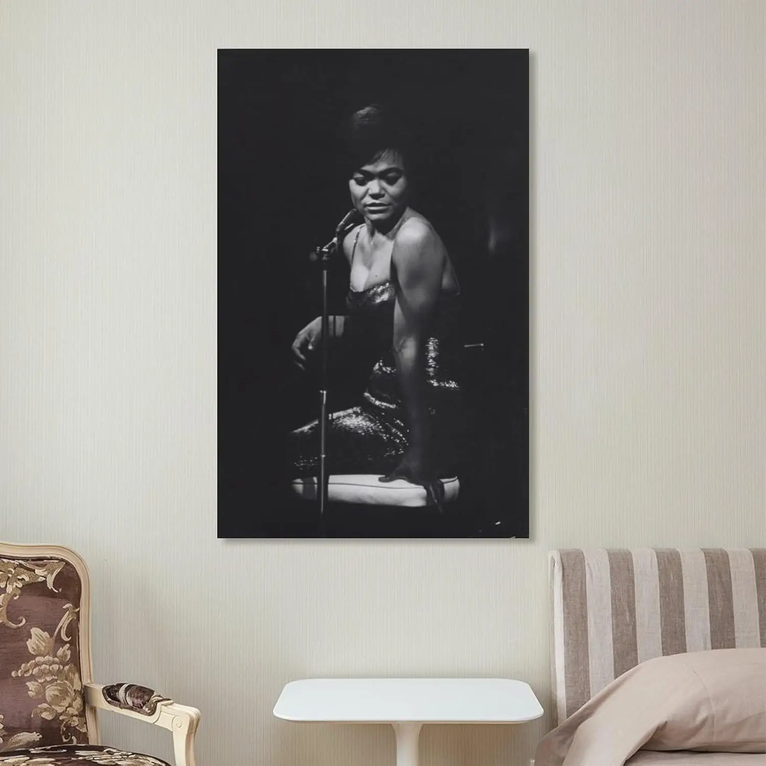 ملصق مطبوع عتيق باللونين الأبيض والأسود من Eartha Kitt (12) ملصق فني جداري لغرفة النوم مطبوع لديكور المنزل صورة معلقة