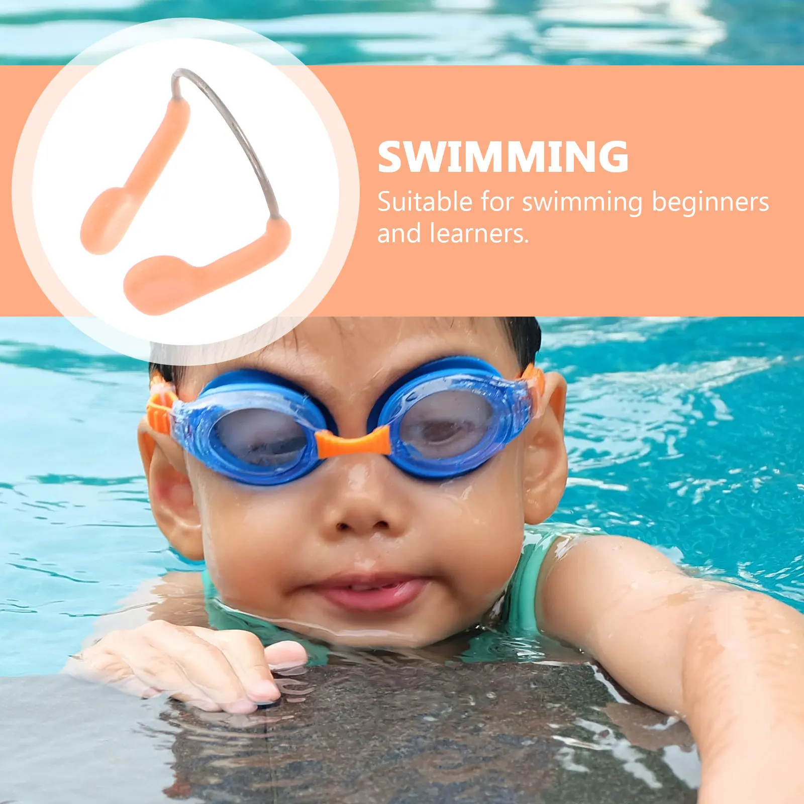 

High Quality Waterproof Nose Clip for Swimming Beginners Reusable Nose Protector Indoor Outdoor Pool Diving Essential Swimming