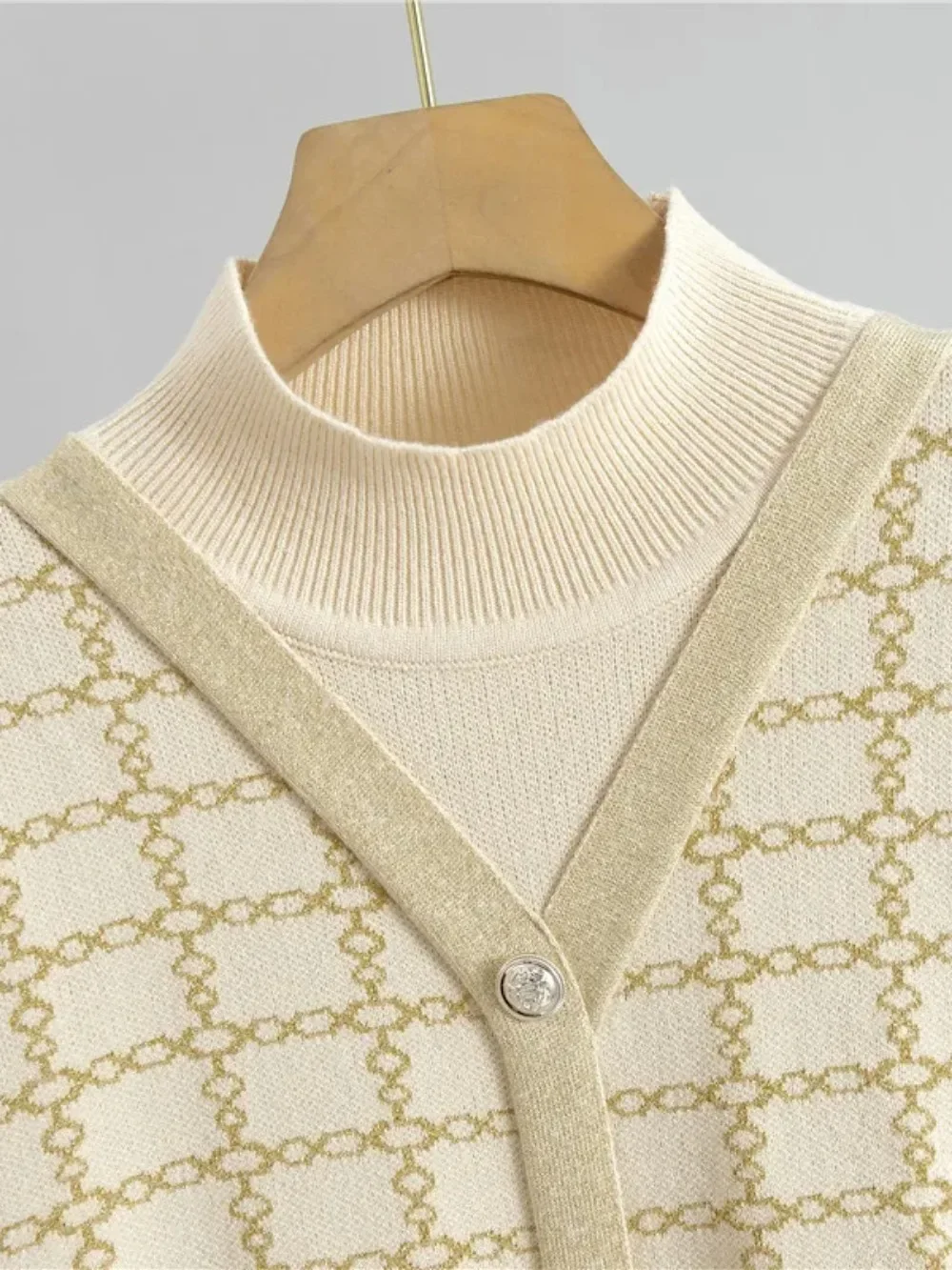 المرأة محبوك سترة قطعتين مجموعة سترة واحدة الصدر معطف تنورة طويلة دعوى الحياكة التنانير وتتسابق العربية فرقة 2025 #4